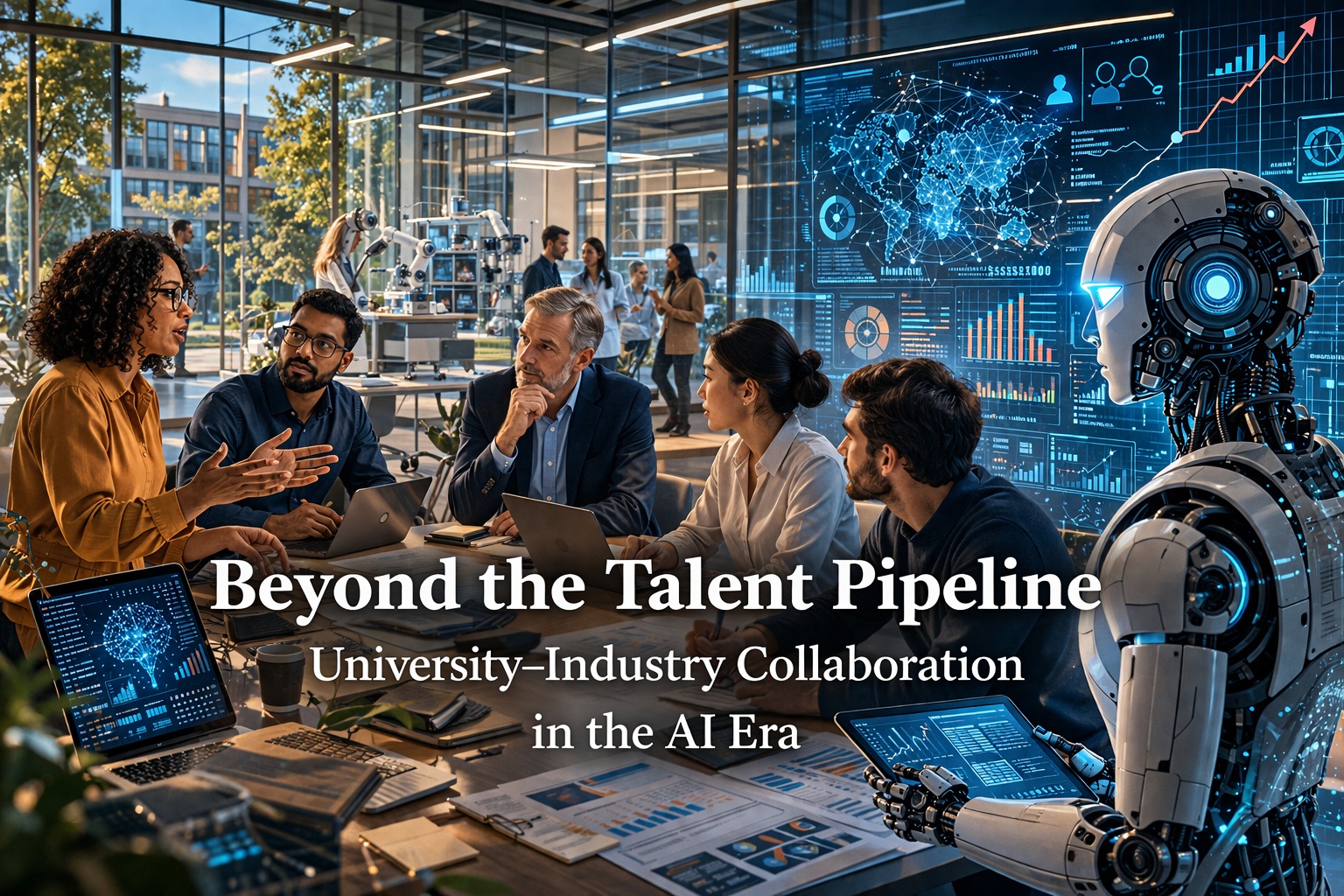 University-industry partnership and professional work banner