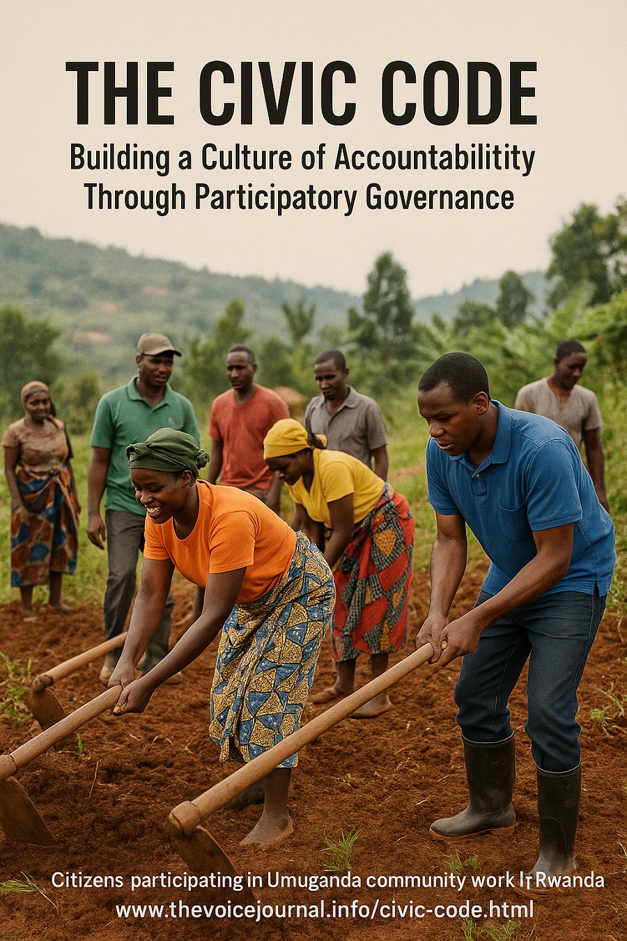 Citizens participating in Umuganda community work in Rwanda